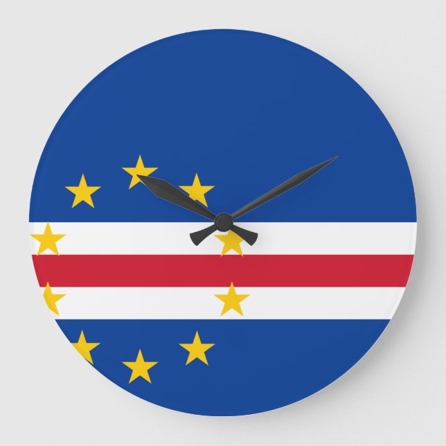Relógio Grande Bandeira Cabo Verde (Frente)