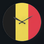 Relógio Grande Bandeira da Bélgica<br><div class="desc">Bandeira da Bélgica</div>