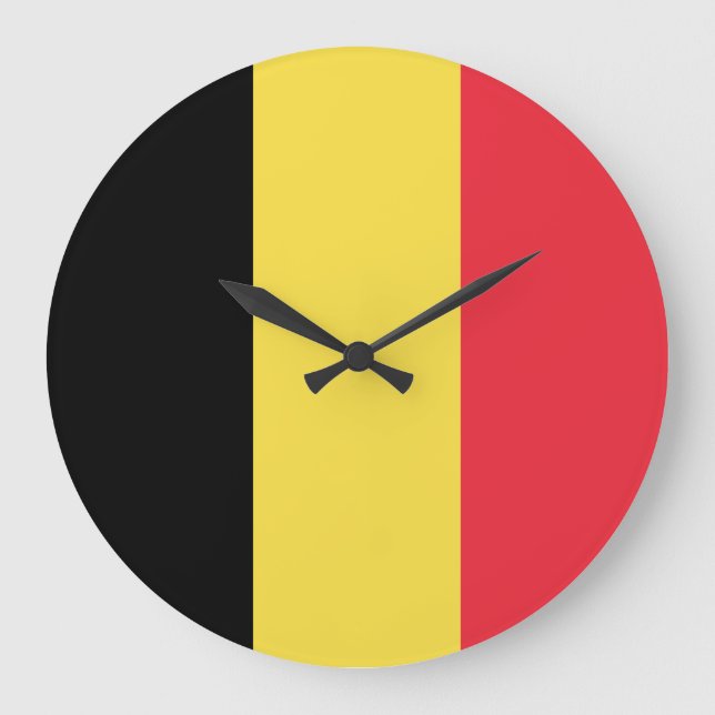 Relógio Grande Bandeira da Bélgica (Frente)