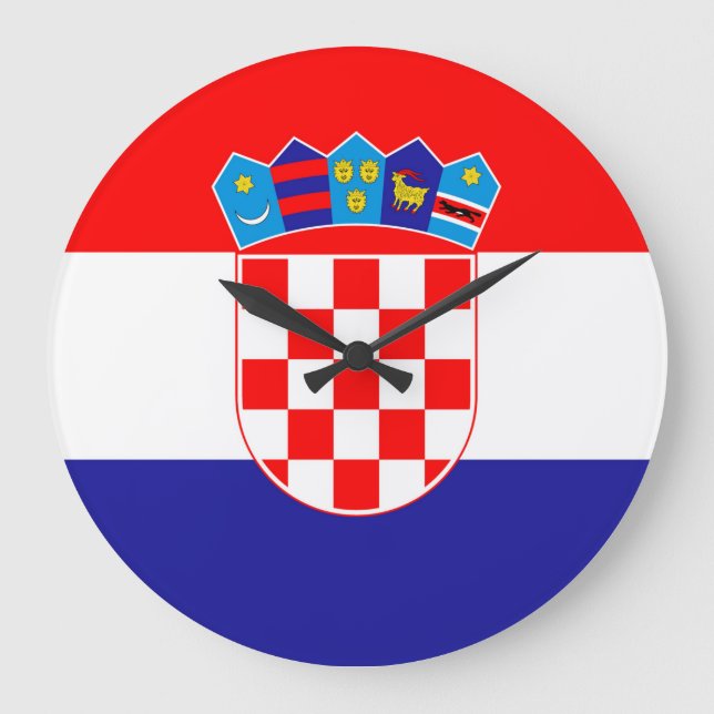 Relógio Grande Bandeira da Croácia (Frente)