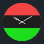 Relógio Grande Bandeira da diáspora afro-americana<br><div class="desc">Bandeira afro-americana</div>