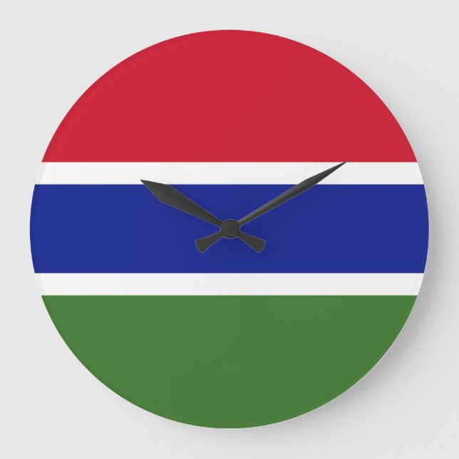 Relógio Grande Bandeira da Gâmbia (Frente)