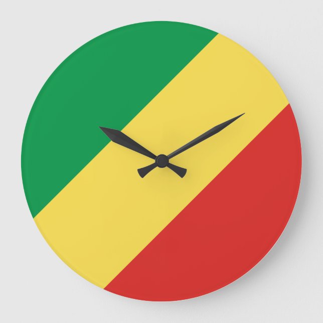 Relógio Grande Bandeira da República do Congo (Frente)
