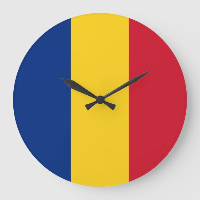 Relógio Grande Bandeira da Romênia (Frente)