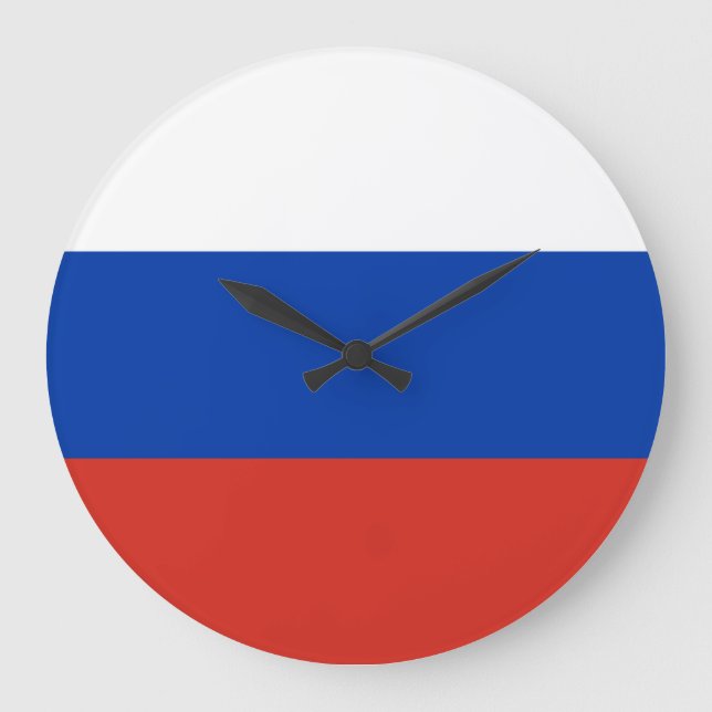 Relógio Grande Bandeira da Rússia (Frente)
