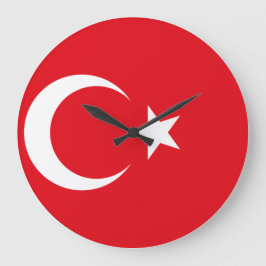 Relógio Grande Bandeira da Turquia