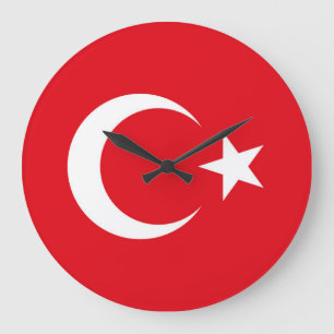 Relógio Grande Bandeira da Turquia