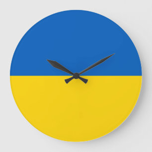 Relógio Grande Bandeira da Ucrânia (Ucraniana)