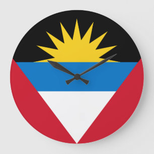 Relógio Grande Bandeira de Antígua e Barbuda