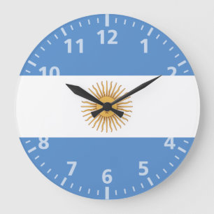 Relógio Grande Bandeira de Argentina