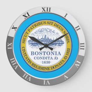 Relógio Grande Bandeira de Boston Large Clock