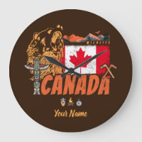 Bandeira de colheita do Canadá e souvenir do urso-
