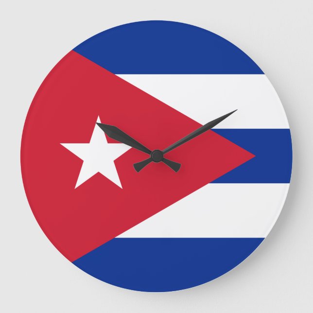Relógio Grande Bandeira de Cuba (Cuba) (Frente)