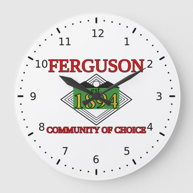 Relógio Grande Bandeira de Ferguson, Missouri (Frente)