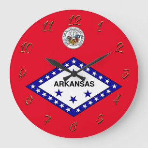 Relógio Grande Bandeira do Arkansas