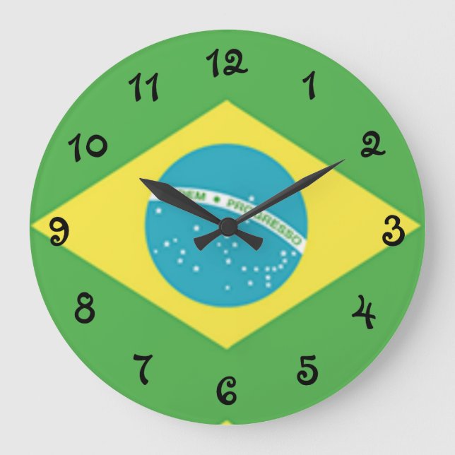 Relógio Grande Bandeira do Brasil (Frente)