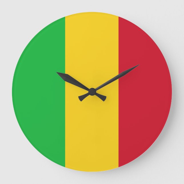 Relógio Grande Bandeira do Mali (Frente)