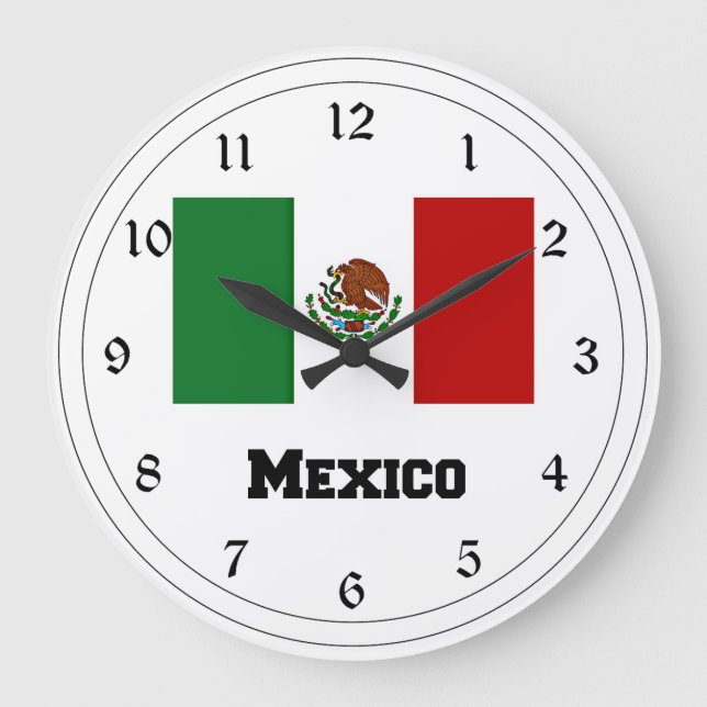 Relógio Grande Bandeira do México (Frente)