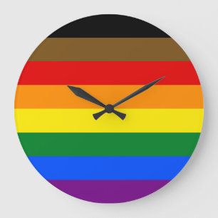 Relógio Grande Bandeira do Orgulho Filadélfia LGBTQ