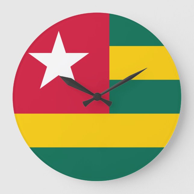 Relógio Grande Bandeira do Togo (Frente)