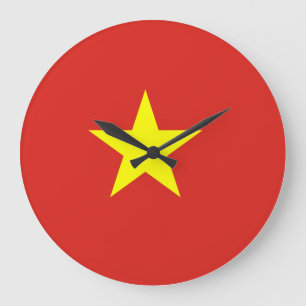 Relógio Grande Bandeira do Vietnã (Vietnamita)