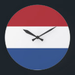 Relógio Grande Bandeira dos Países Baixos<br><div class="desc">Bandeira dos Países Baixos</div>