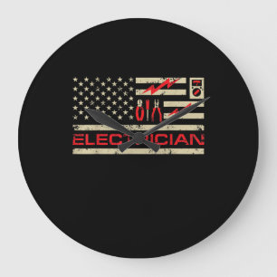 Relógio Grande Bandeira Eletrônica Americana Patriótica Fars de N