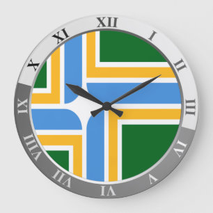 Relógio Grande Bandeira Portland Large Clock
