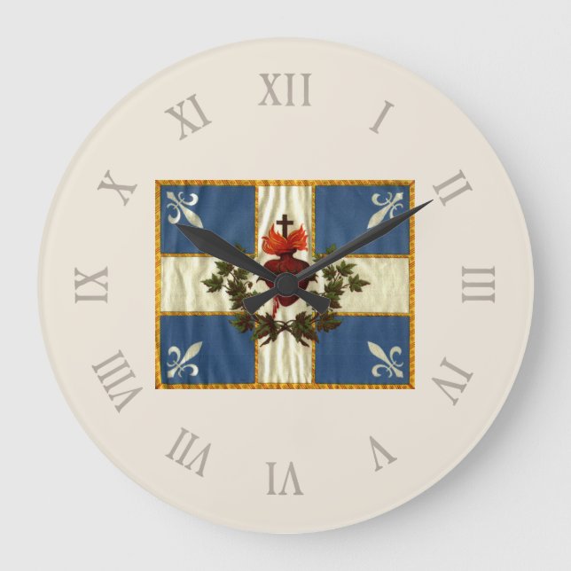 Relógio Grande Bandeira Quebeque antiga Carrilhão Sacré-Cœur (Frente)