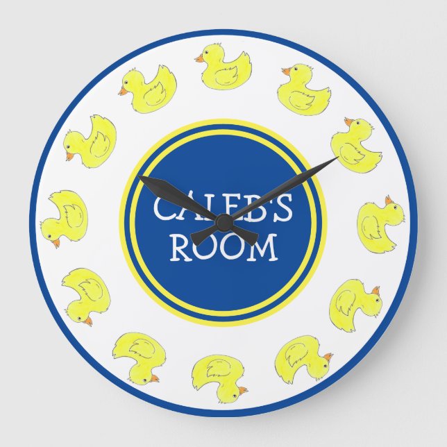 Relógio Grande Banheira de Banheiras de Bathtub Ducker Amarelo (Frente)