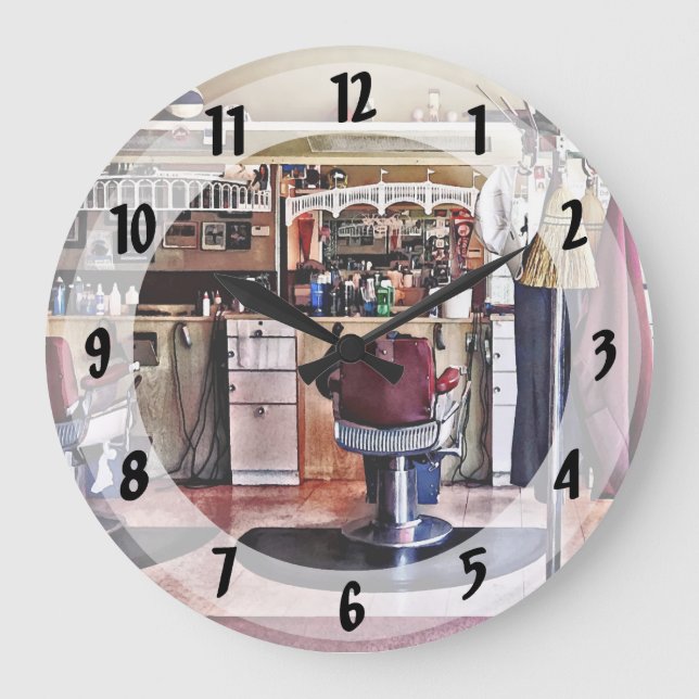 Relógio Grande Barbeiro com cremalheira do casaco (Frente)