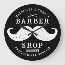 Relógio Grande Barber Mustache Compra Barbershop de Hairstylist M