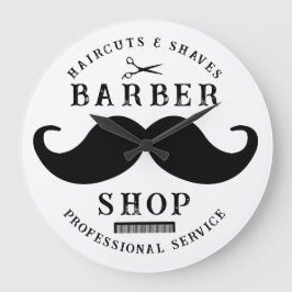 Relógio Grande Barber Mustache Compra Barbershop de Hairstylist M