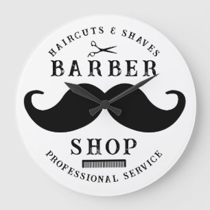 Relógio Grande Barber Mustache Compra Barbershop de Hairstylist M