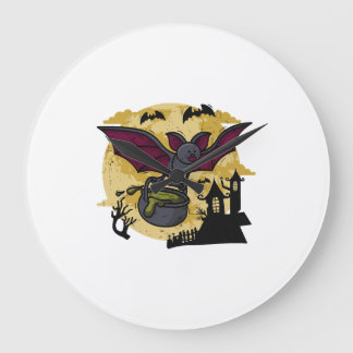 Relógio Grande Bat Halloween