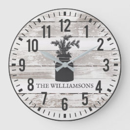 Relógio Grande Baterias Russas Nome Da Família Personalizada Leit