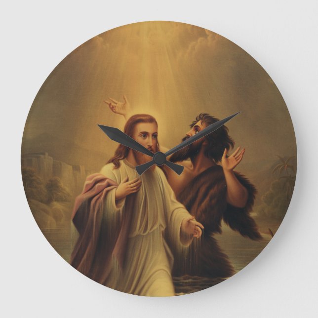 Relógio Grande Batismo de Jesus Cristo (Frente)