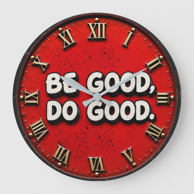 Relógio Grande Be Good Do Good Inspirational (Frente)