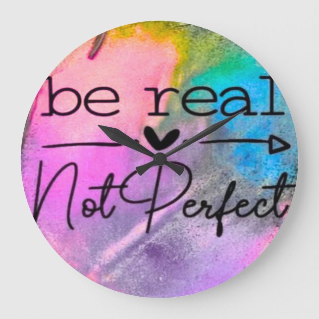 Relógio Grande Be Real Not Perfect (Frente)