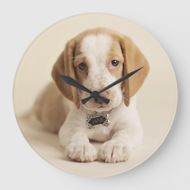 Relógio Grande Beagle Puppy (Frente)