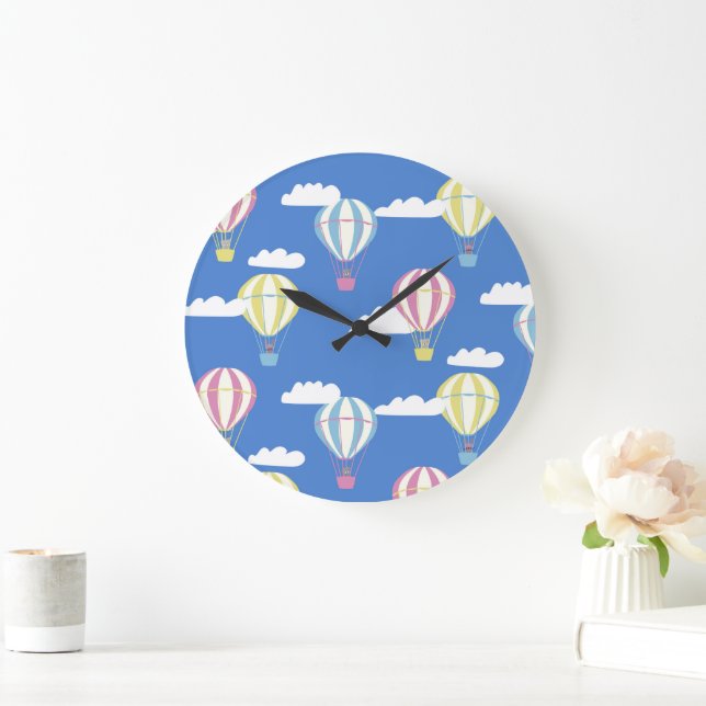 Relógio Grande Bears & Rabbit Hot Air Balloday Out (Lar)