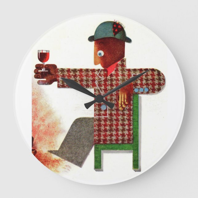 Relógio Grande bebida de vinho AKA enófilo (Frente)