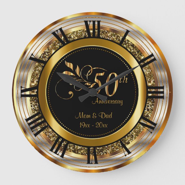 Relógio Grande Bela 50ª Bodas de Ouro (Frente)