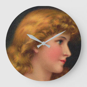 Relógio Grande bela mulher do século XIX