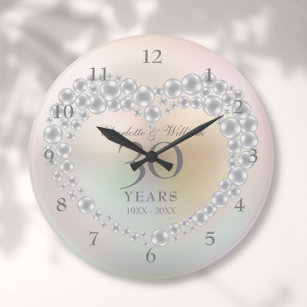 Relógio Grande Belo Aniversário de 30 de Pérola
