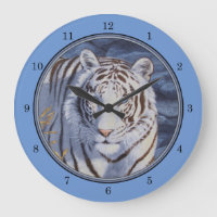 Belo Tigre Branco com Olhos Azuis Cristais