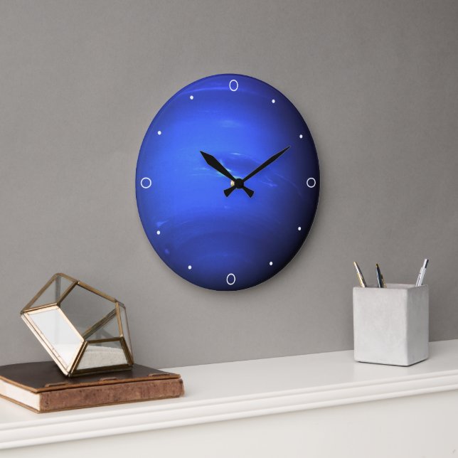 Relógio Grande Belos Peixes espaciais solares do Planeta Azul Net (Escritório)