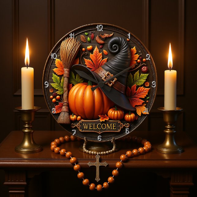 Relógio Grande Bem-vinda à bruxa (Criador carregado)