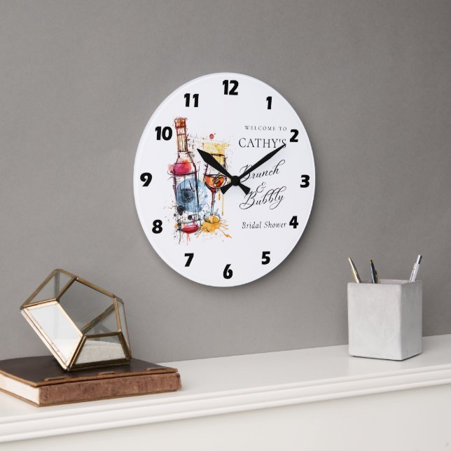 Relógio Grande Bem-vindo ao Brunch de Champanhe e Chás Borbulhant (Escritório)
