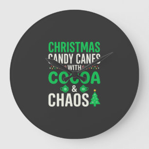 Relógio Grande Bengalas de Natal Cacau Caos Feriado
